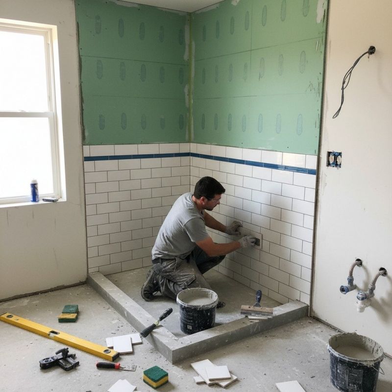 Tile Shower Pan Installation in Denver County, CO