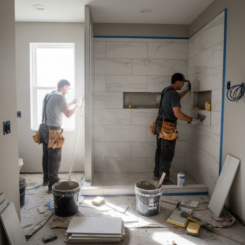 Tile Shower Pan Installation in Conroe, TX